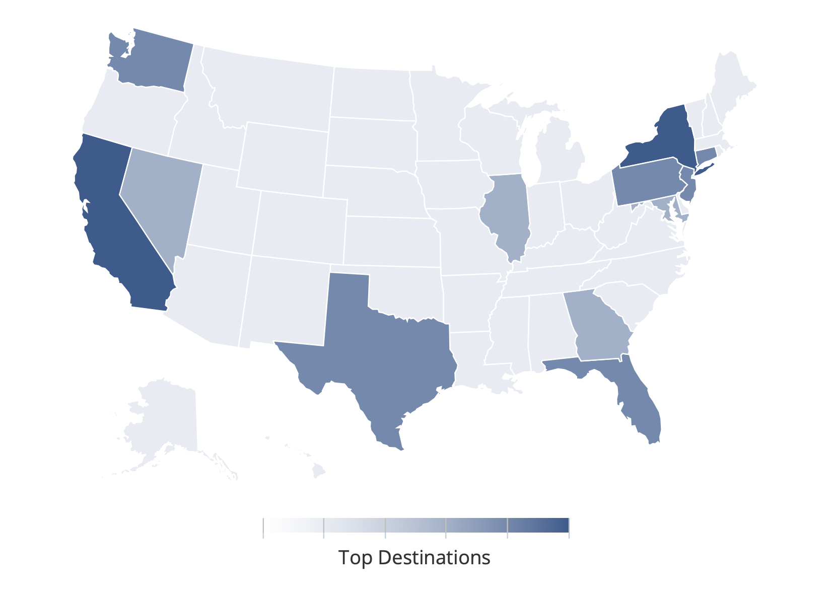 Heat Map of Chinese EB-5 Businesses (Regional Centers)